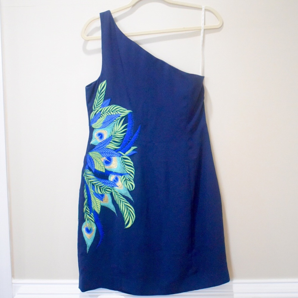 Lilly Pulitzer True Navy Jamie Peacock Dress NWT